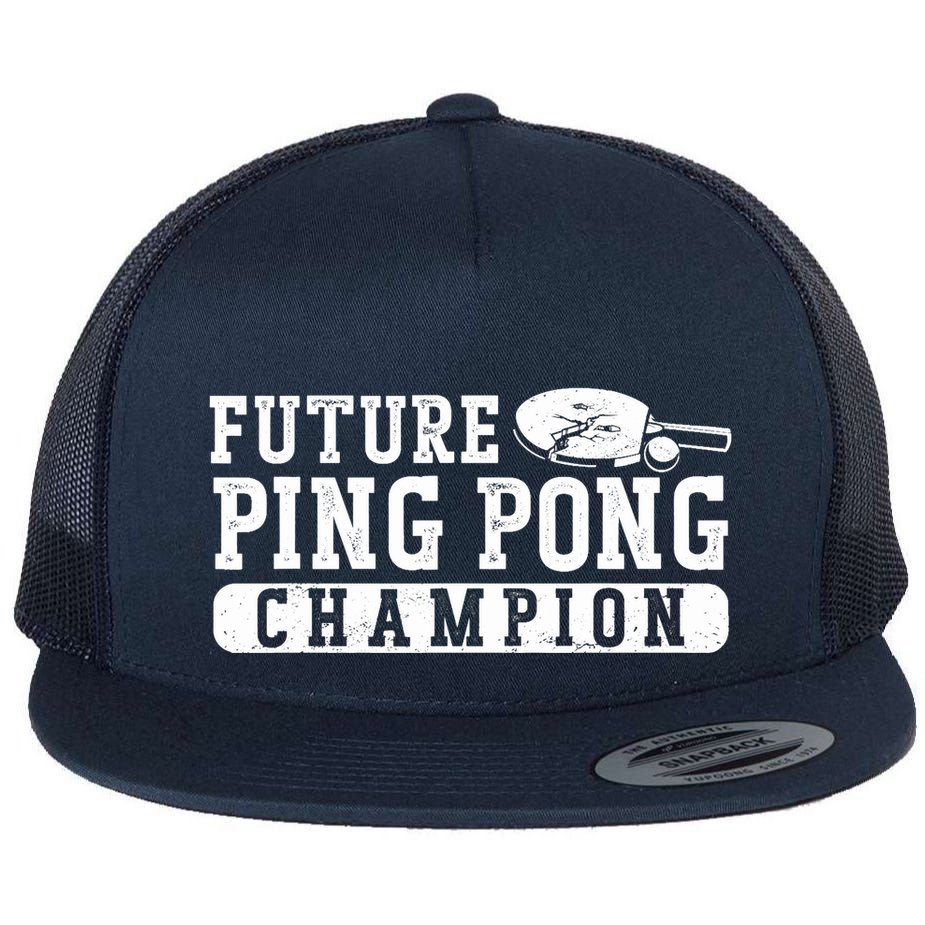 Ping Pong Table Tennis Future Ping Pong Champion Flat Bill Trucker Hat