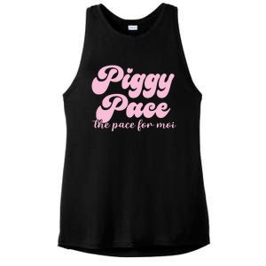 Piggy Pace The Pace For Moi Miss Piggy Inspired Race Ladies PosiCharge Tri-Blend Wicking Tank