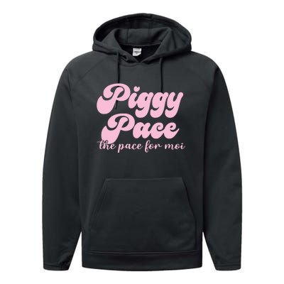 Piggy Pace The Pace For Moi Miss Piggy Inspired Race Performance Fleece Hoodie