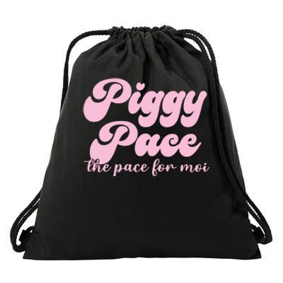 Piggy Pace The Pace For Moi Miss Piggy Inspired Race Drawstring Bag