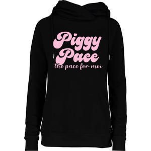 Piggy Pace The Pace For Moi Miss Piggy Inspired Race Womens Funnel Neck Pullover Hood