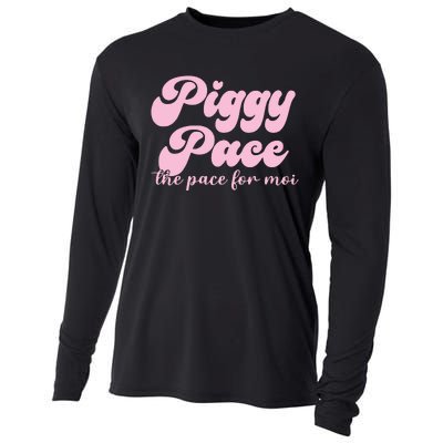 Piggy Pace The Pace For Moi Miss Piggy Inspired Race Cooling Performance Long Sleeve Crew