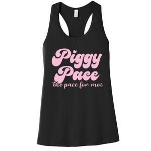 Piggy Pace The Pace For Moi Miss Piggy Inspired Race Women's Racerback Tank