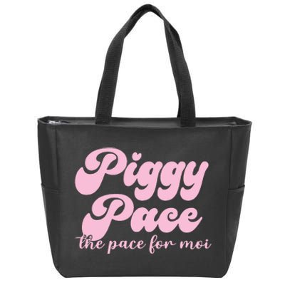 Piggy Pace The Pace For Moi Miss Piggy Inspired Race Zip Tote Bag