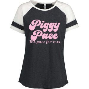 Piggy Pace The Pace For Moi Miss Piggy Inspired Race Enza Ladies Jersey Colorblock Tee