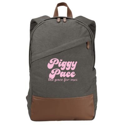 Piggy Pace The Pace For Moi Miss Piggy Inspired Race Cotton Canvas Backpack