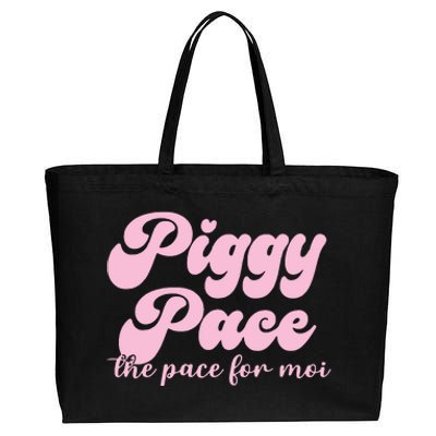 Piggy Pace The Pace For Moi Miss Piggy Inspired Race Cotton Canvas Jumbo Tote