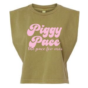 Piggy Pace The Pace For Moi Miss Piggy Inspired Race Garment-Dyed Women's Muscle Tee