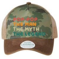 Pop Pop The Man The Myth The Legend Legacy Tie Dye Trucker Hat