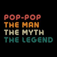 Pop Pop The Man The Myth The Legend Cropped Pullover Crew