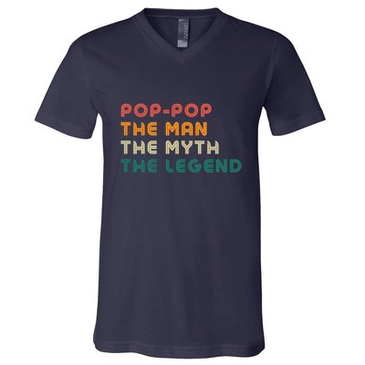 Pop Pop The Man The Myth The Legend V-Neck T-Shirt
