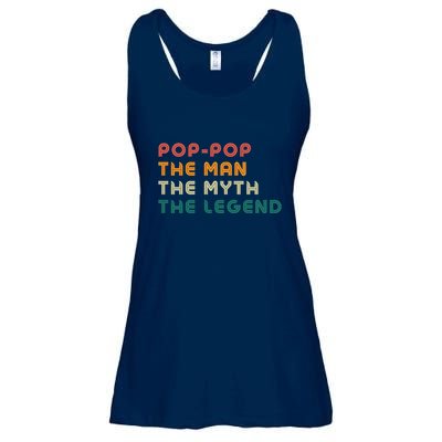 Pop Pop The Man The Myth The Legend Ladies Essential Flowy Tank