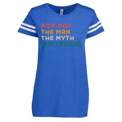 Pop Pop The Man The Myth The Legend Enza Ladies Jersey Football T-Shirt