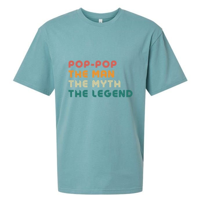 Pop Pop The Man The Myth The Legend Sueded Cloud Jersey T-Shirt