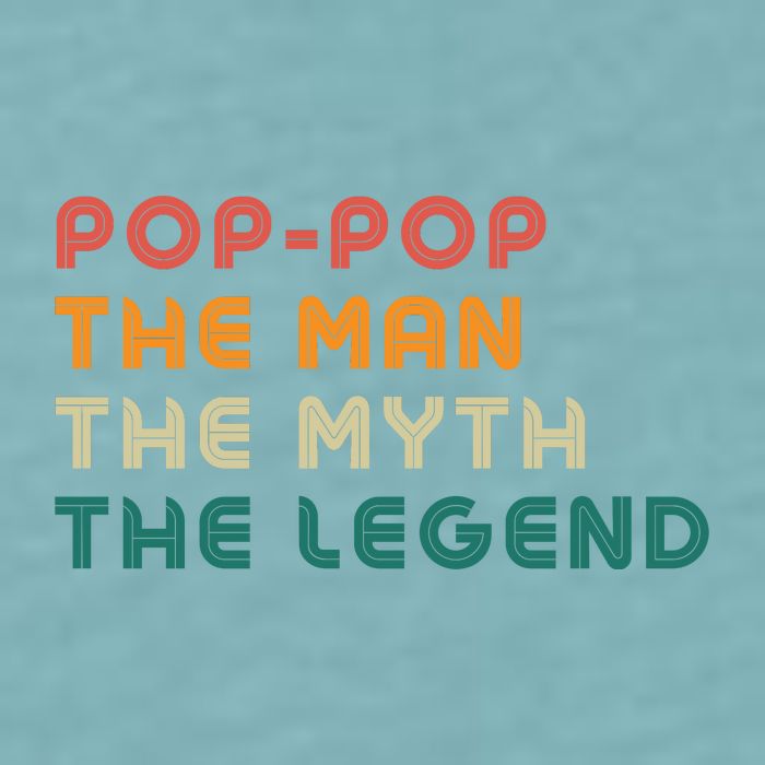 Pop Pop The Man The Myth The Legend Sueded Cloud Jersey T-Shirt