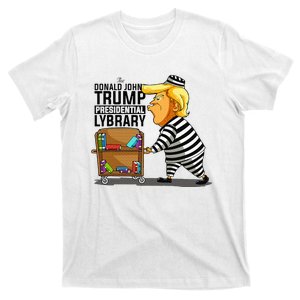 Prison Prisoner Trump Presidential Library Funny Anti Trump T-Shirt