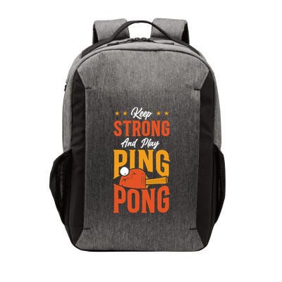 Ping Pong Table Tennis Retro Vintage Paddle Keep Strong And Premium Vector Backpack