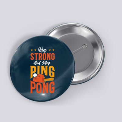 Ping Pong Table Tennis Retro Vintage Paddle Keep Strong And Premium Button