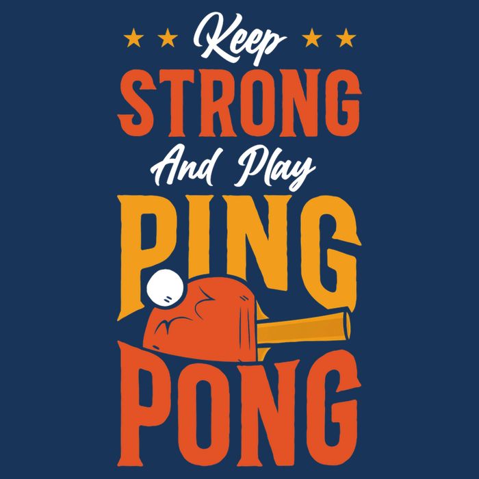 Ping Pong Table Tennis Retro Vintage Paddle Keep Strong And Premium Bag