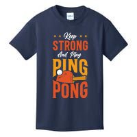 Ping Pong Table Tennis Retro Vintage Paddle Keep Strong And Premium Kids T-Shirt