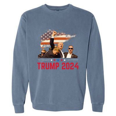 Presidential Portraits Trump More Jobs Obama No Jobs Bush Garment-Dyed Sweatshirt