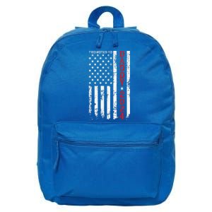 Patriotic Promoted To Daddy Est 2024 First Time Dad 16 in Basic Backpack