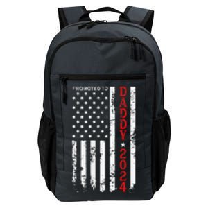 Patriotic Promoted To Daddy Est 2024 First Time Dad Daily Commute Backpack