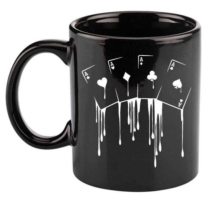 Poker Player Texas HoldEm Night Tournament Poker 11oz C Handle Ceramic Mug