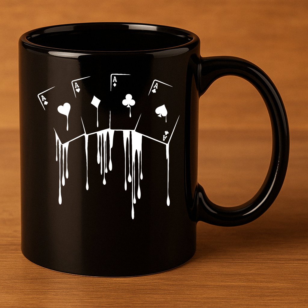 Poker Player Texas HoldEm Night Tournament Poker 11oz C Handle Ceramic Mug