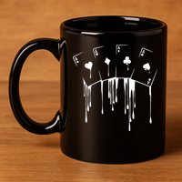 Poker Player Texas HoldEm Night Tournament Poker 11oz C Handle Ceramic Mug