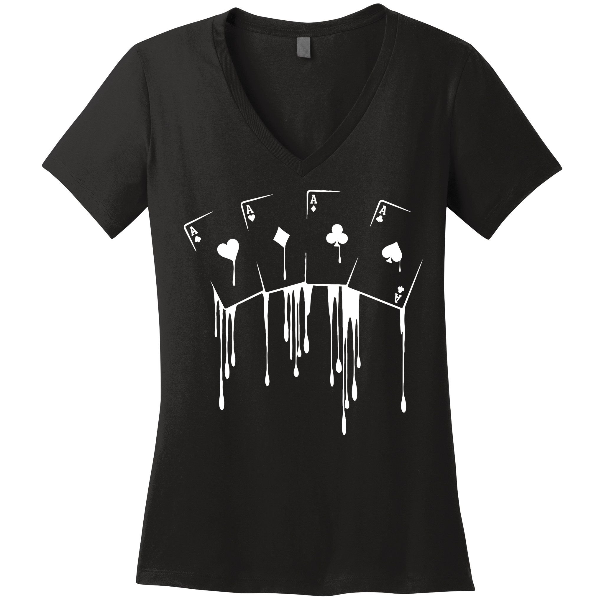 Poker Player Texas HoldEm Night Tournament Poker Women's V-Neck T-Shirt