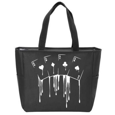 Poker Player Texas HoldEm Night Tournament Poker Zip Tote Bag