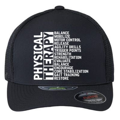 PT Physical Therapist Exercise Physical Therapy Flexfit Unipanel Trucker Cap