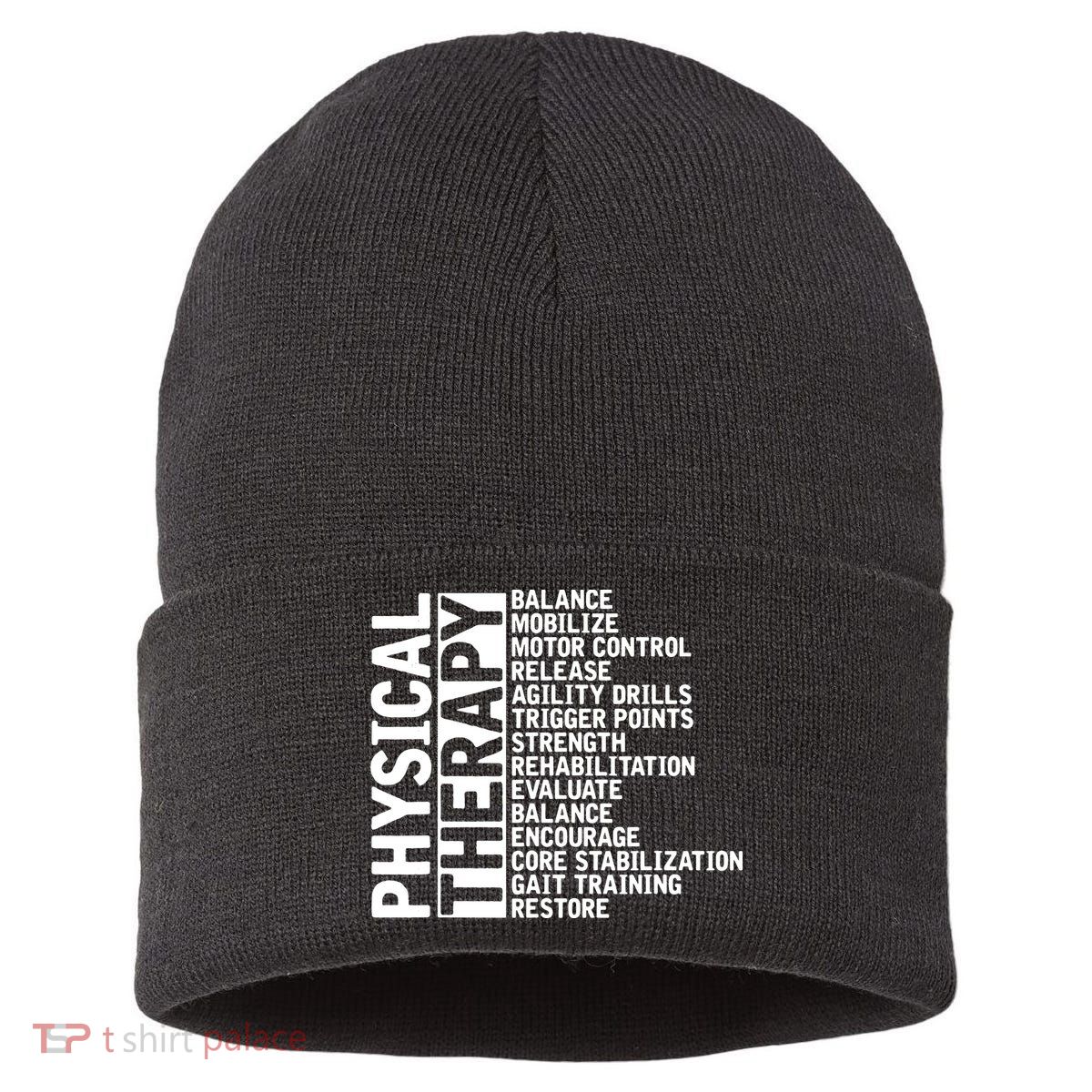 PT Physical Therapist Exercise Physical Therapy Sustainable Knit Beanie