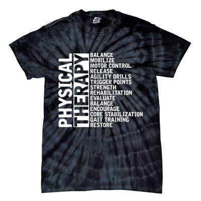 PT Physical Therapist Exercise Physical Therapy Tie-Dye T-Shirt