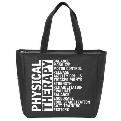 PT Physical Therapist Exercise Physical Therapy Zip Tote Bag