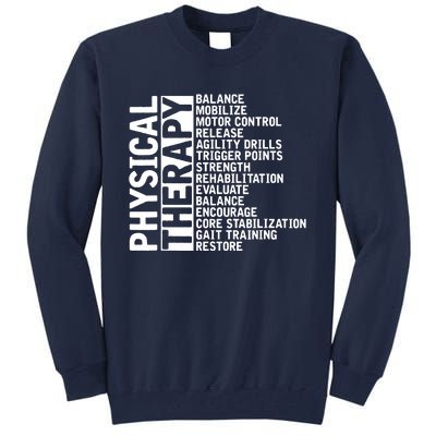 PT Physical Therapist Exercise Physical Therapy Tall Sweatshirt