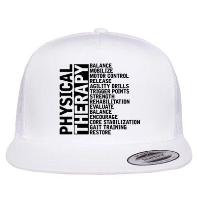 PT Physical Therapist Exercise Physical Therapy Flatbill Hat