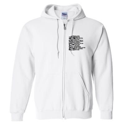 PT Physical Therapist Exercise Physical Therapy Full Zip Hoodie