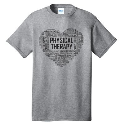 PT Physical Therapy Gift Heart Therapist Month Tall T-Shirt