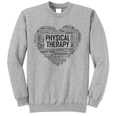 PT Physical Therapy Gift Heart Therapist Month Tall Sweatshirt