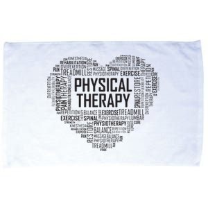 PT Physical Therapy Gift Heart Therapist Month Microfiber Hand Towel