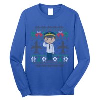 Plane Pilot Ugly Christmas Sweater Airplane Operator Aviator Gift Long Sleeve Shirt