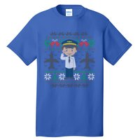 Plane Pilot Ugly Christmas Sweater Airplane Operator Aviator Gift Tall T-Shirt