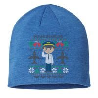 Plane Pilot Ugly Christmas Sweater Airplane Operator Aviator Gift Sustainable Beanie