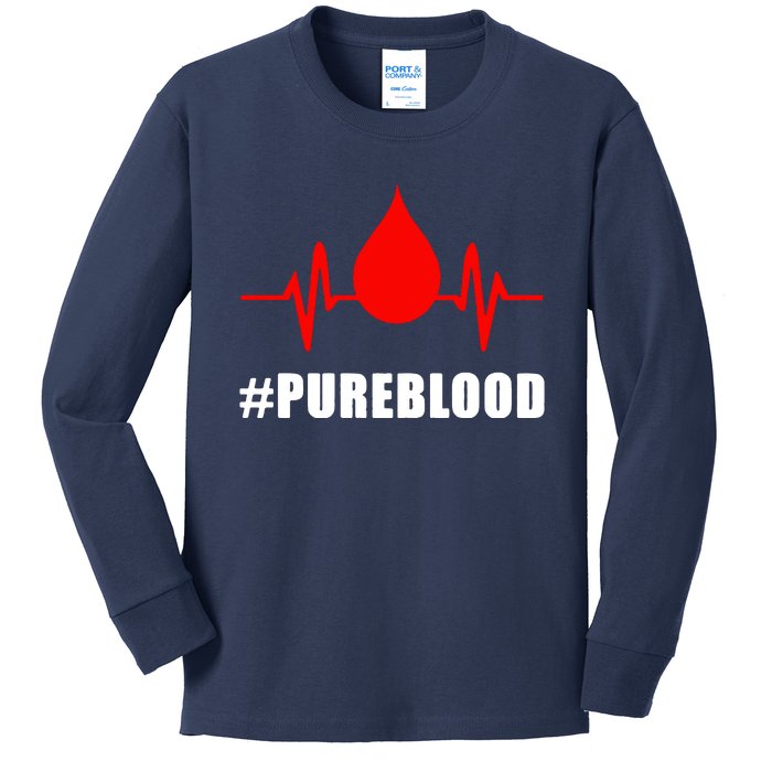 #Pureblood Kids Long Sleeve Shirt