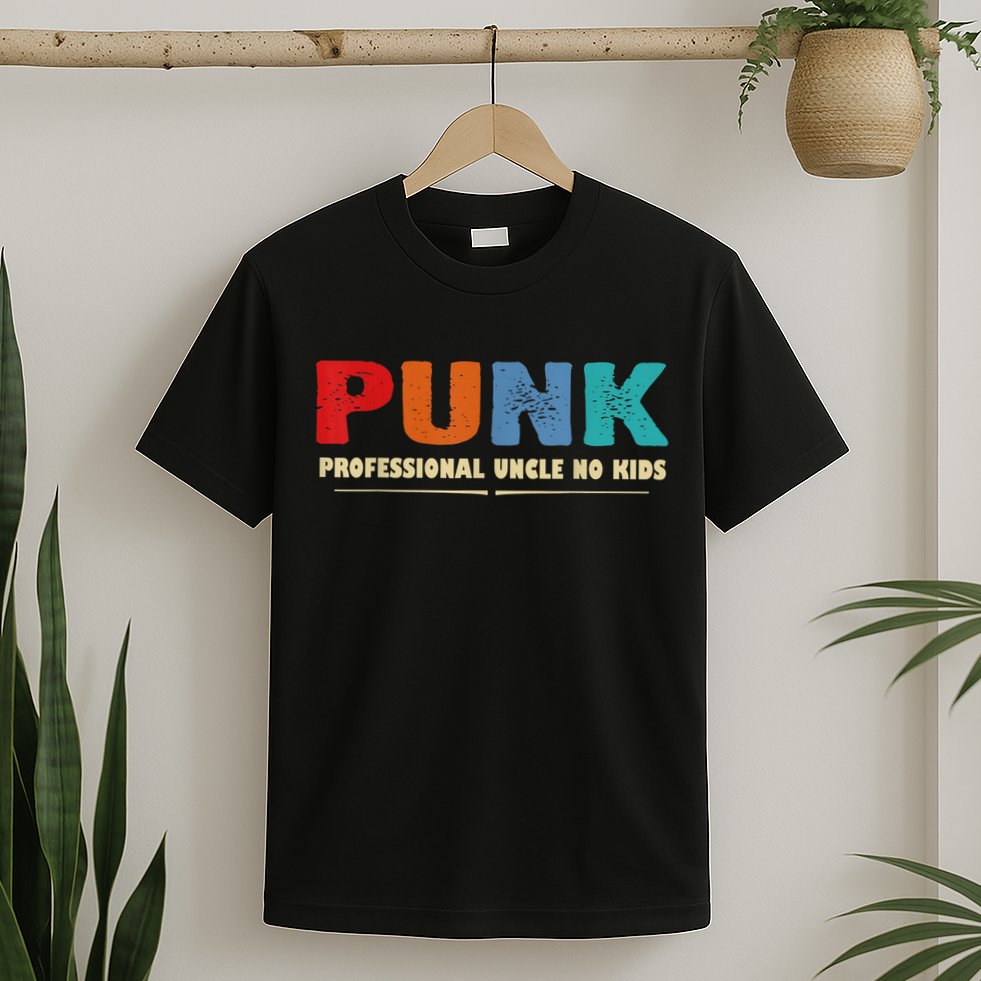 PUNK Professional Uncle No Kid Funny Uncle T-Shirt