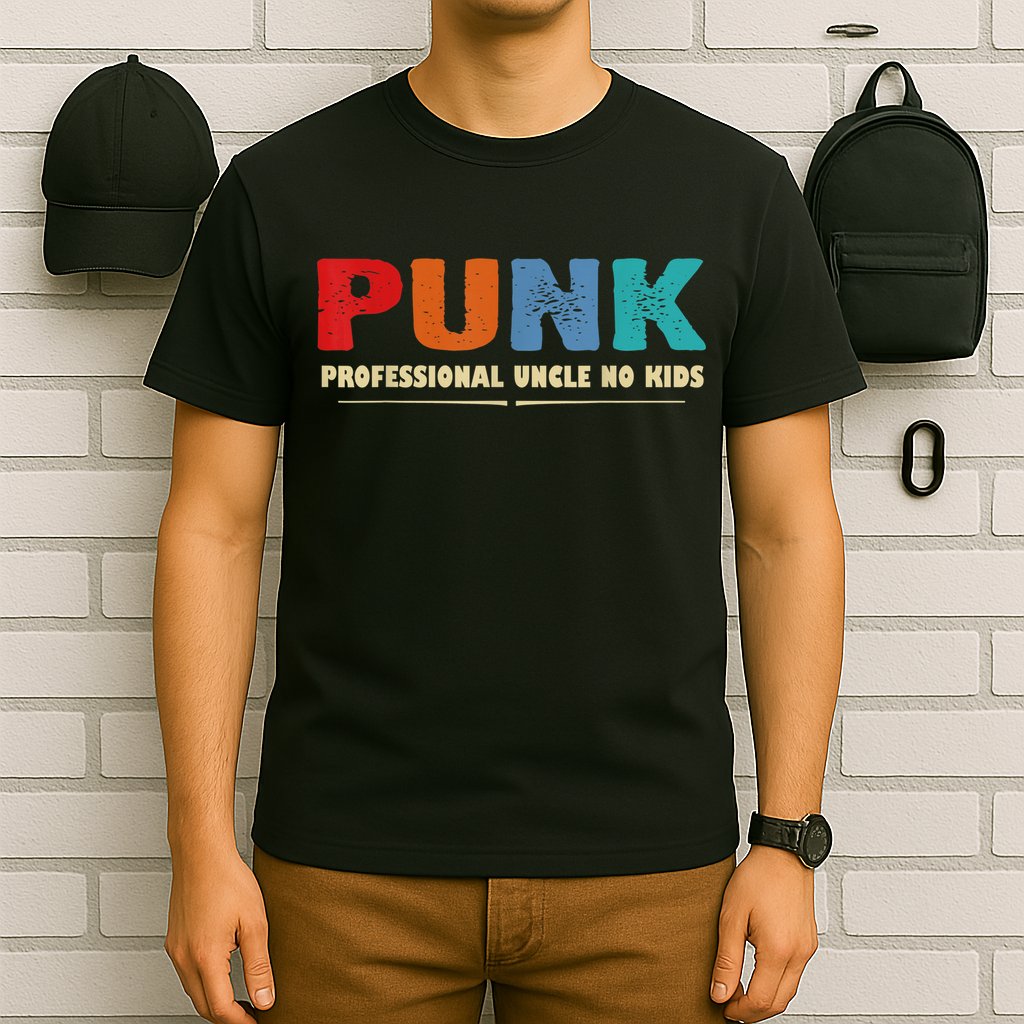 PUNK Professional Uncle No Kid Funny Uncle T-Shirt