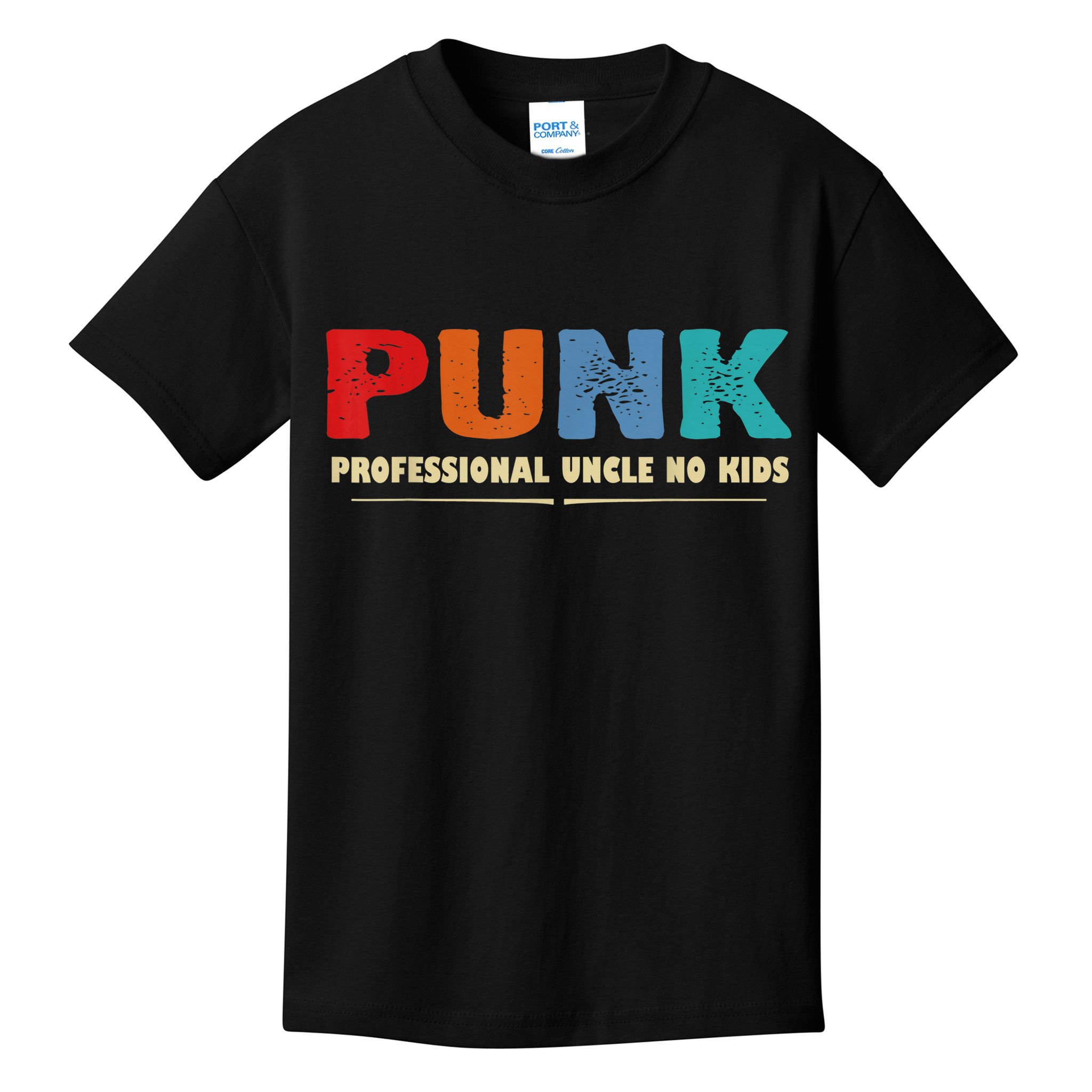 PUNK Professional Uncle No Kid Funny Uncle Kids T-Shirt