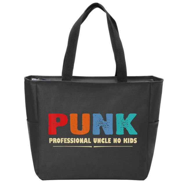 PUNK Professional Uncle No Kid Funny Uncle Zip Tote Bag